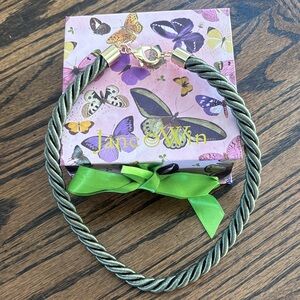 Jane Win Green Twisted Rope Green Necklace